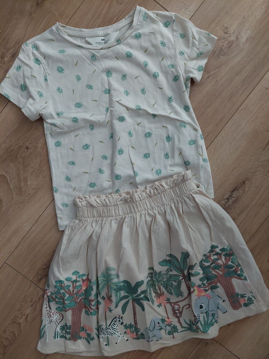 Komplet dziewczęcy safari 110/116 h&m