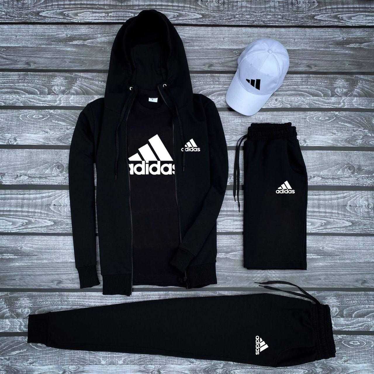 Adidas чоловічий костюм одягу 5в1 кепка кофта футболка шорти