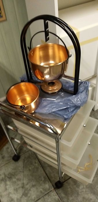 kociołek miedziany do gotowania zup