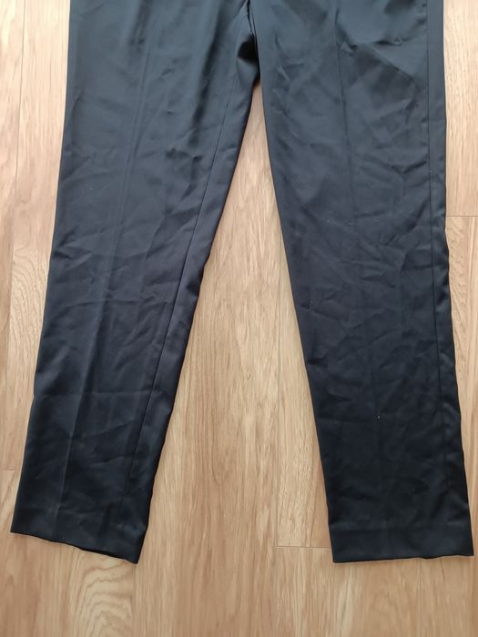 Granatowe męskie spodnie garniturowe eleganckie 48 4XL