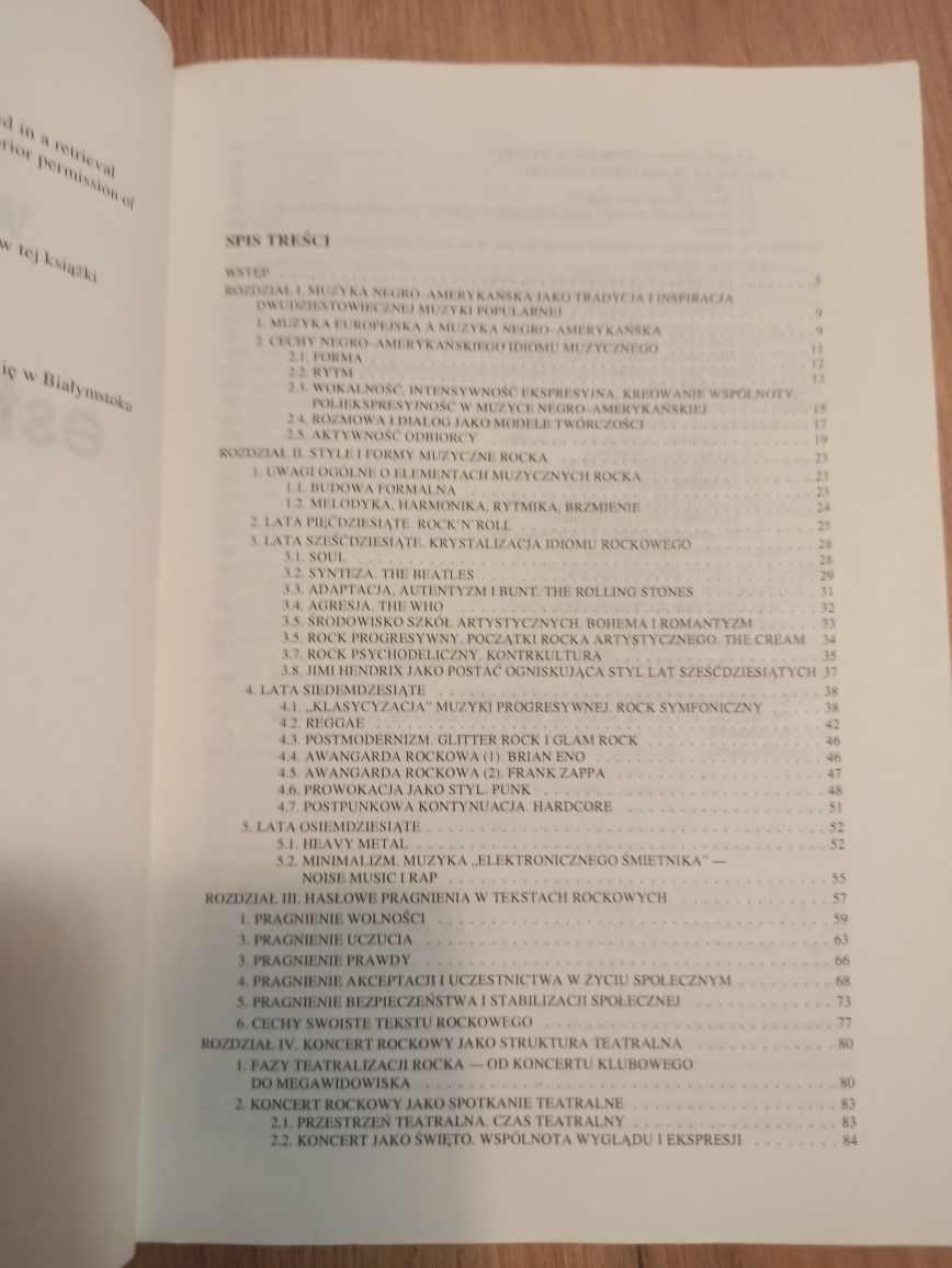 Estetyka rocka Wojciech Siwak