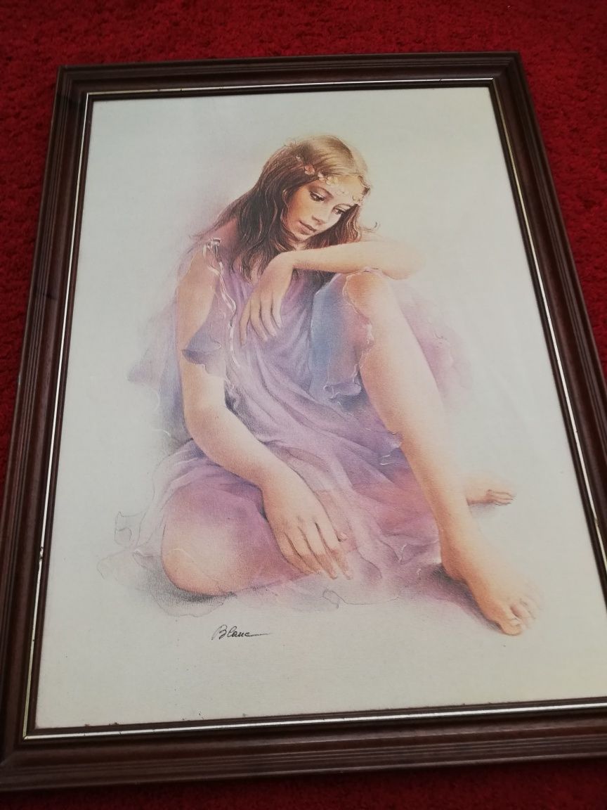 Quadro antigo menina
