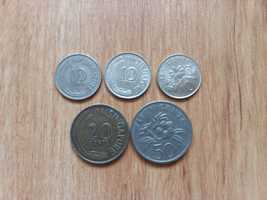Singapur  - 5 historycznych monet obiegowych