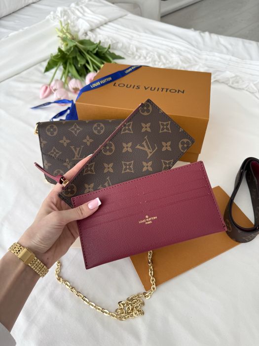 Сумка Louis Vuitton Felicie Pochette Brown шкіра | коричнева