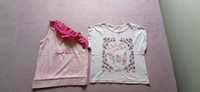 Dwie różowe dziewczęce bluzeczki, wiek 8 – 9 lat, 032