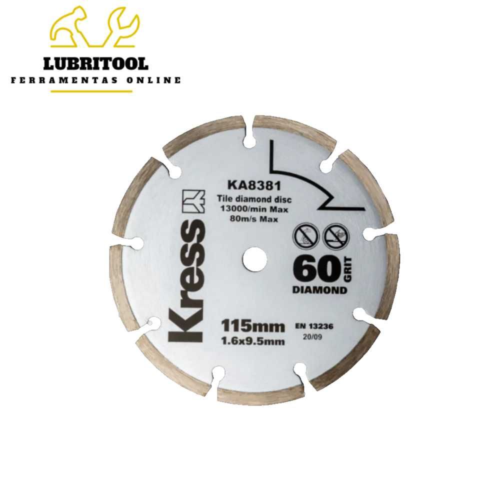 KRESS Disco Corte Diamante 115x1,6x9,5mm KA8381 | NOVOS