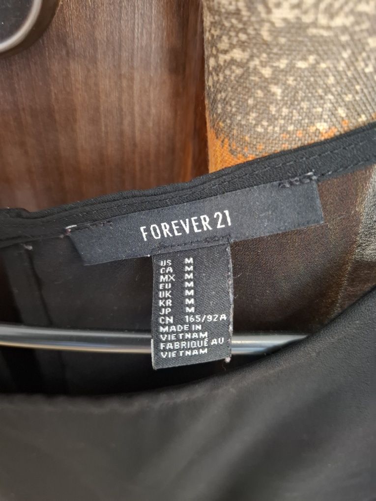 Urocza mała czarna sukienka forever 21 M lekka zwiewna dziewczęca