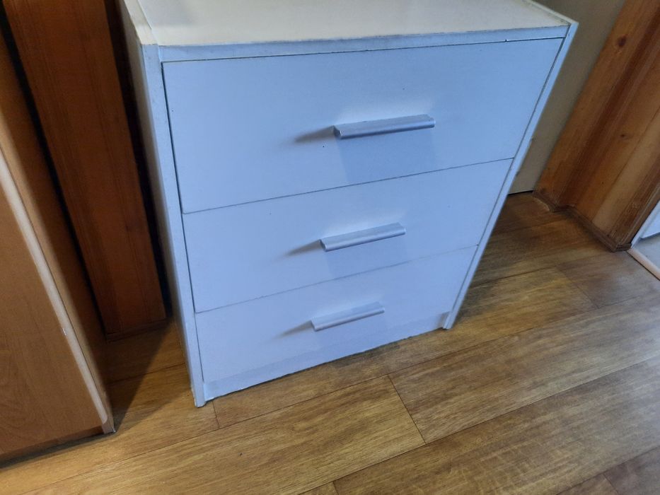szafa szafka regał komoda schowek 3 x szuflada biały mat 60x30x72 Ikea