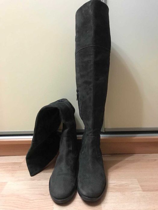 Ботфорты Lavorazione сапоги натур. замша кожа р.41/42 ст. 27-26,5см