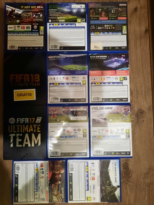 11 ігор Sony PS4/5: FC 24, FIFA 20, 19, 17, 16, 15, 14, 18 + чемп. св.