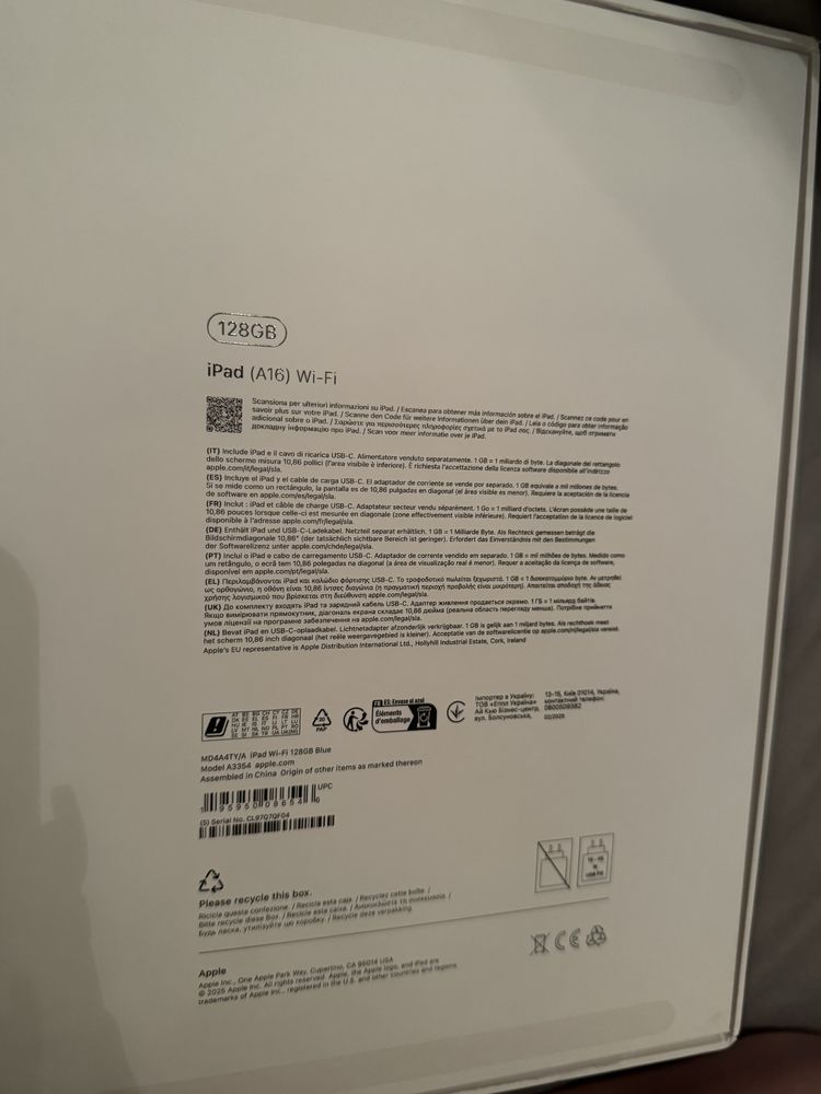 iPad 11” (A16) WI-FI 128 GB Blue