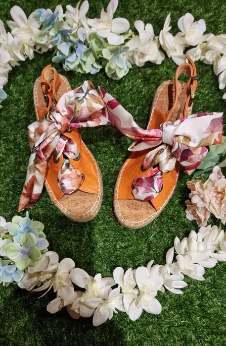 Sandália Cor Laranja Cubanas