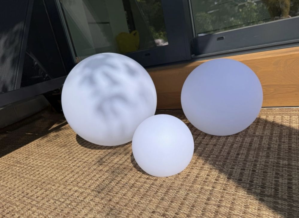 Lampy ogrodowe solarne kule duże 3 szt 40cm 30cm 20cm