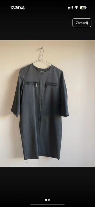Grafitowa sukienka Simple L 40 ofeta z vinted
