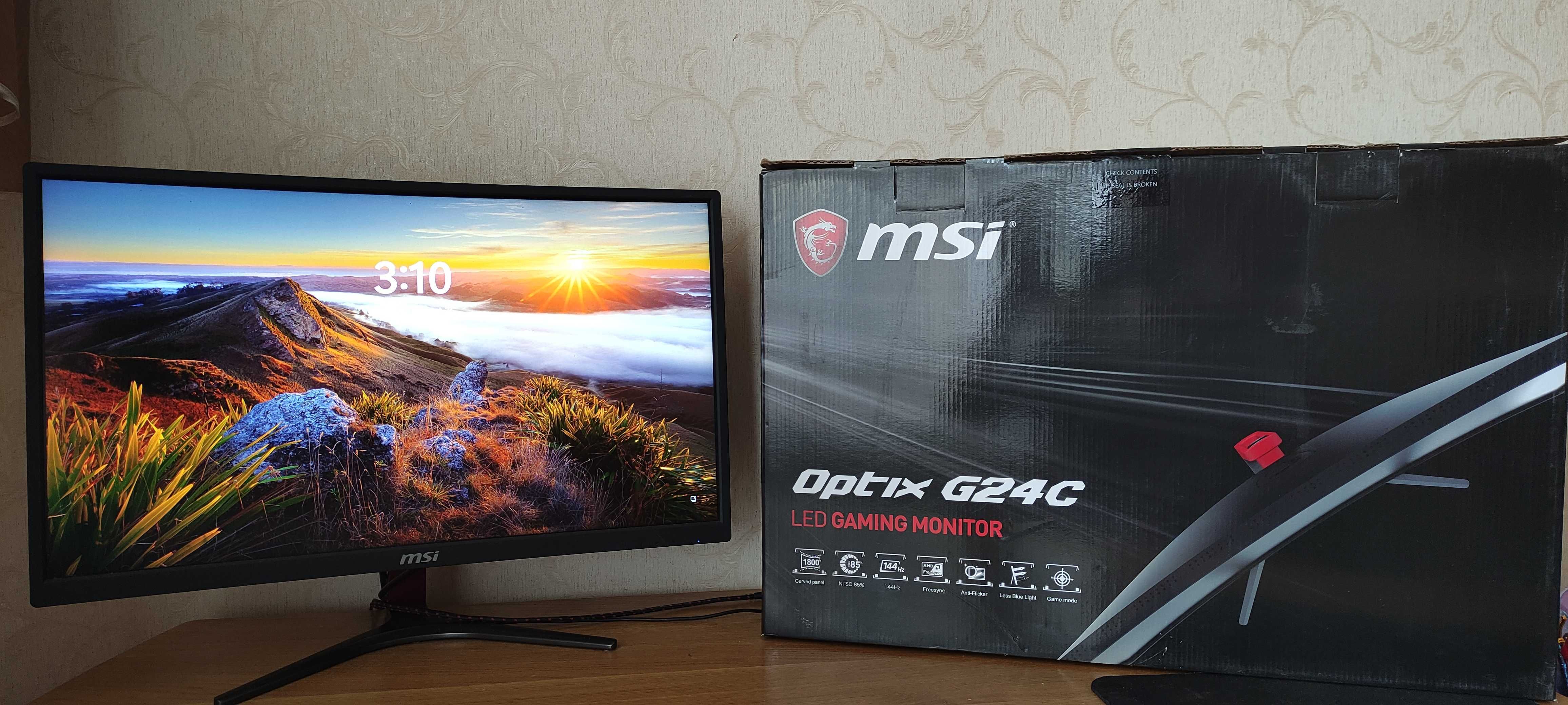 Монітор 23.6" MSI Optix G24C – 144 Гц, VA, Full HD, вигнутий