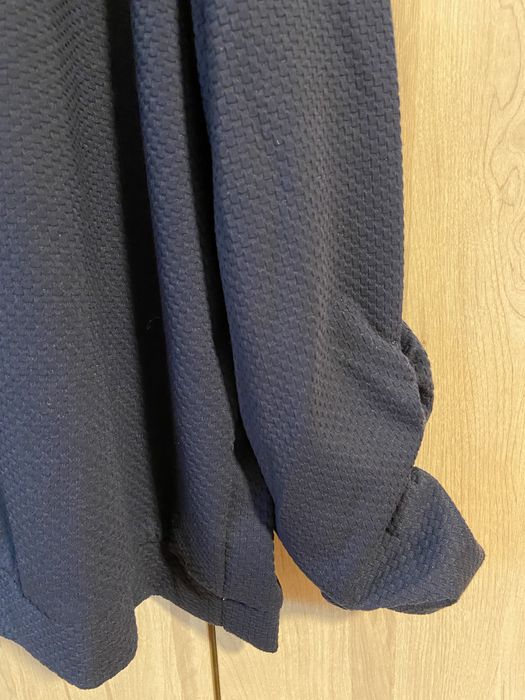 Gina Benotti r 52/54 6XL granatowa damska bluzka marszczony rękaw
