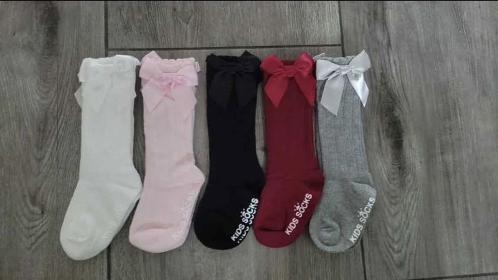 Nowe podkolanowki kokardka 0-4 lat