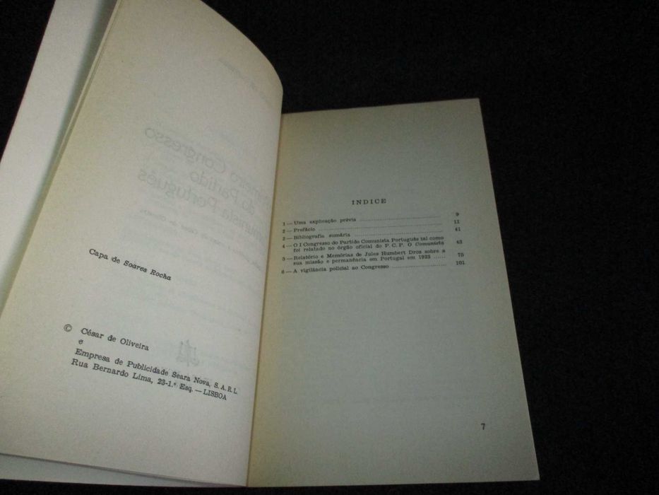 Livro O Primeiro Congresso do Partido Comunista Português