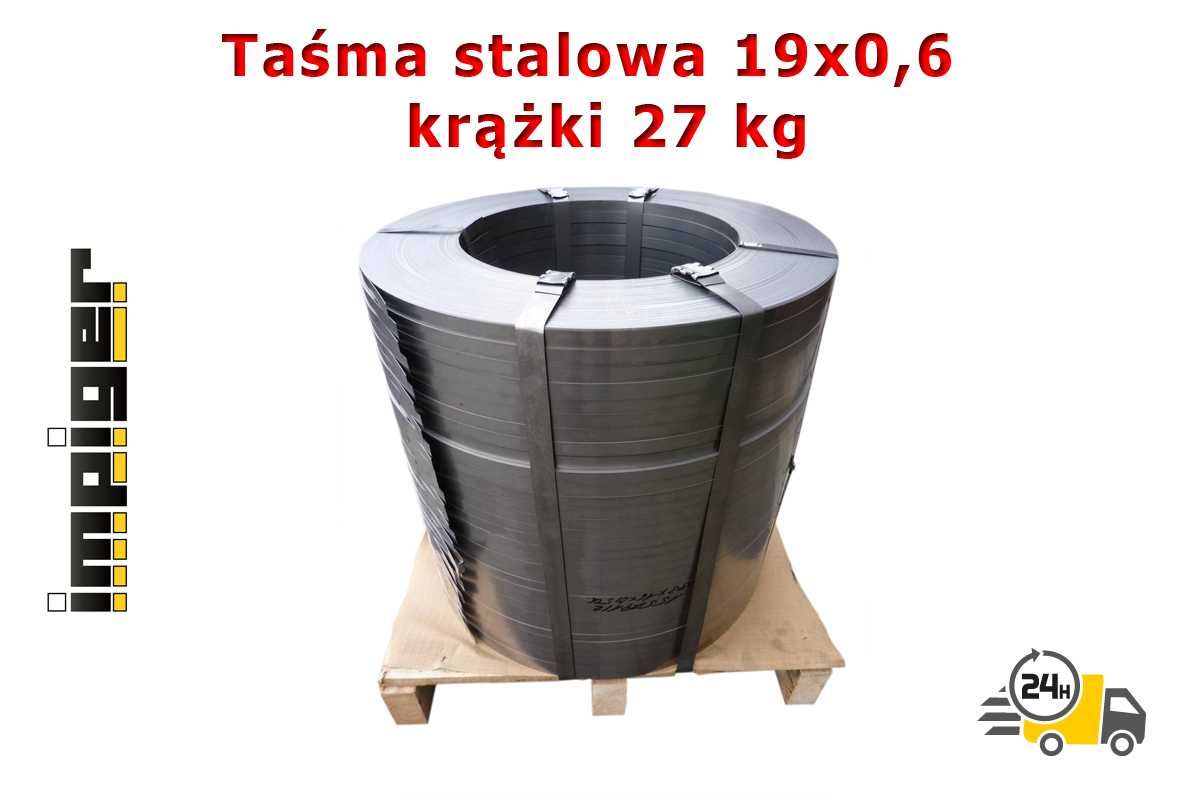 Taśma STALOWA opakowaniowa 19x0,63 mm do pakowania bednarka