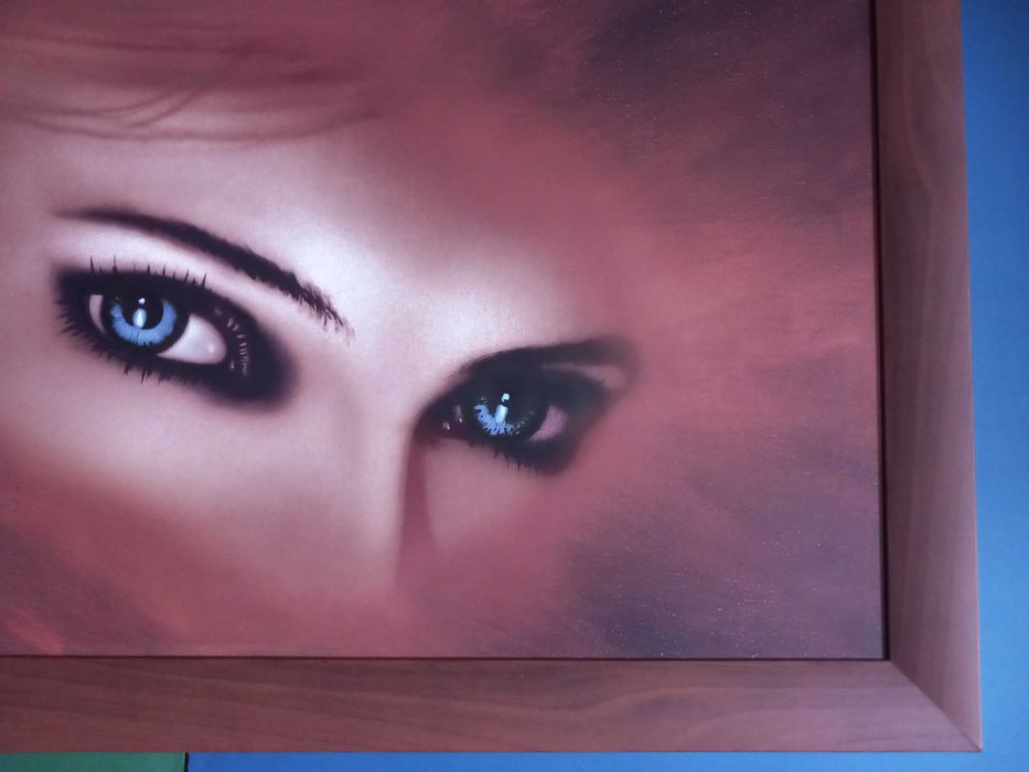 Niezwykły OBRAZ: "Tajemnica lazurowych oczu"  rama 111x60 cm