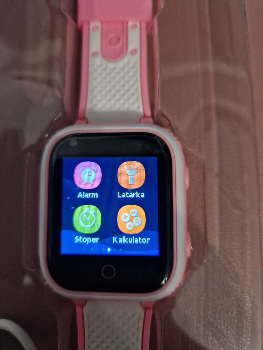 Smartwatch Dla Dzieci 4G Różowy J. Polski Krokomierz