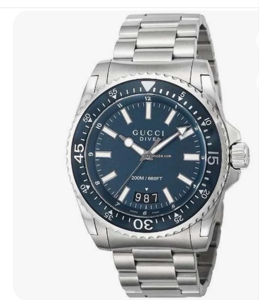 Relogio Gucci Dive Blue