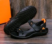 Шкіряні чоловічі босоніжки літо Nike Black