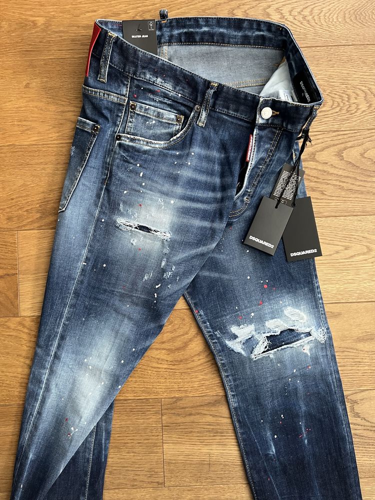 Spodnie jeansowe Dsquared2 Skater Fit Oryginalne Slim r. 46/S