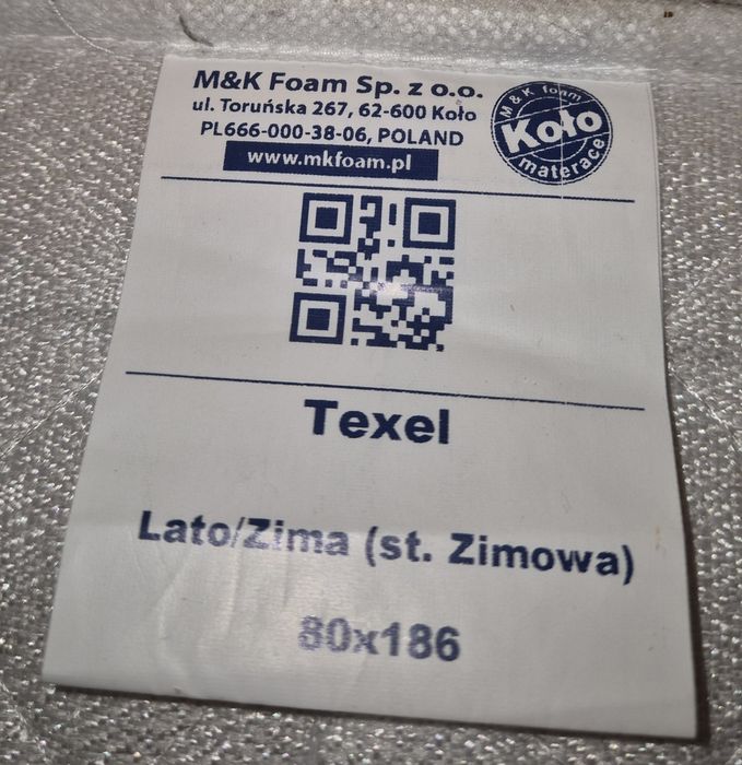 Materac 80x186x16