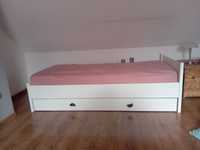 Łóżko białe drewniane 90na 200