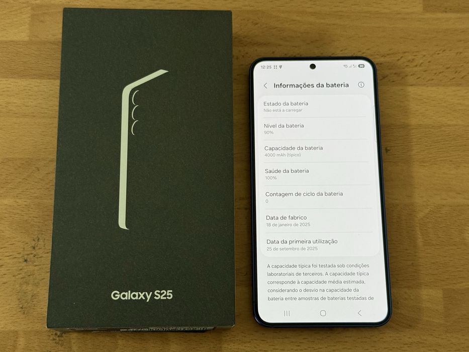 Samsung s25 128gb novo apenas activado 0ciclos carga(ACEITO RETOMA)