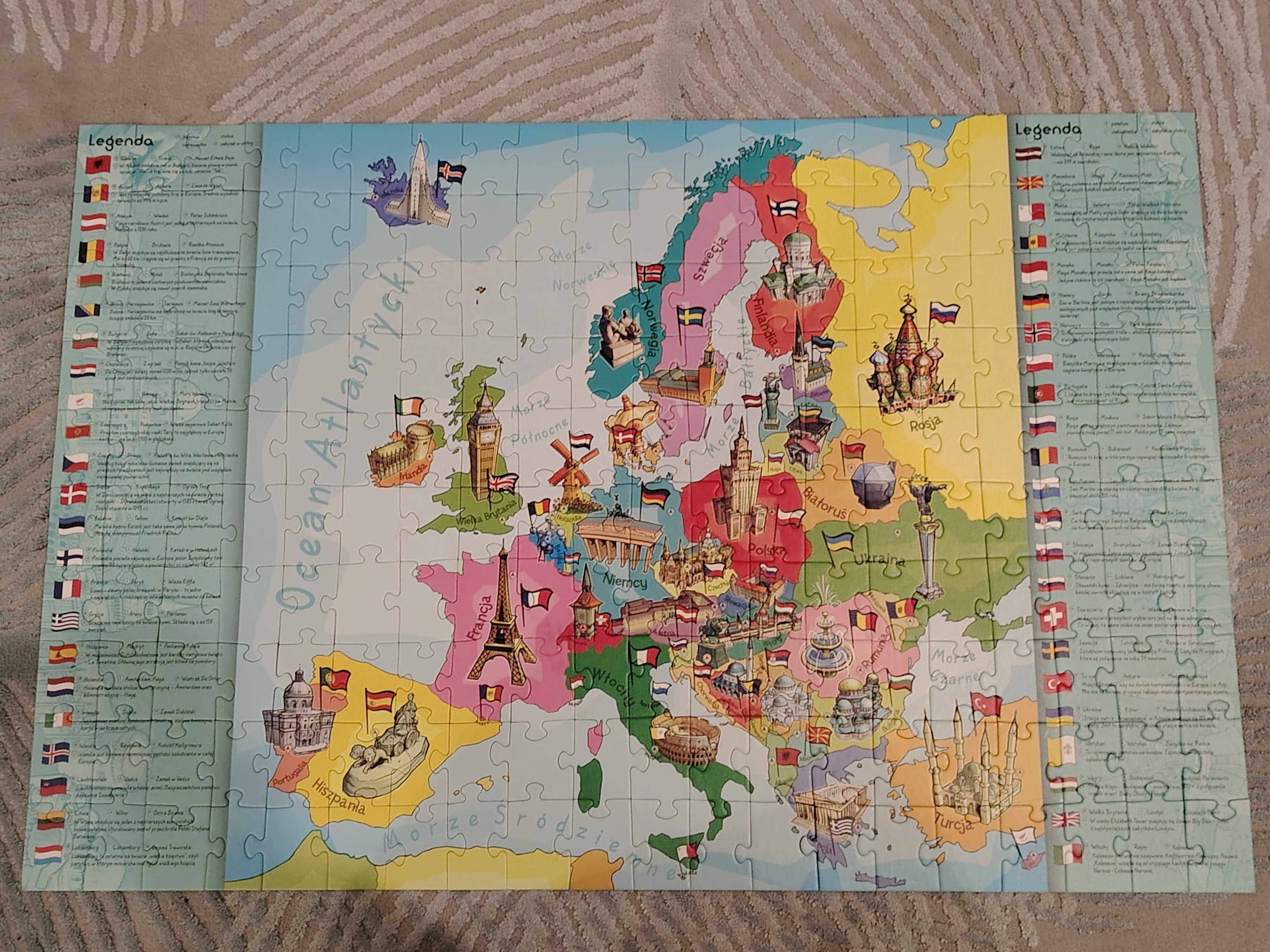 Puzzle Mapa Europy