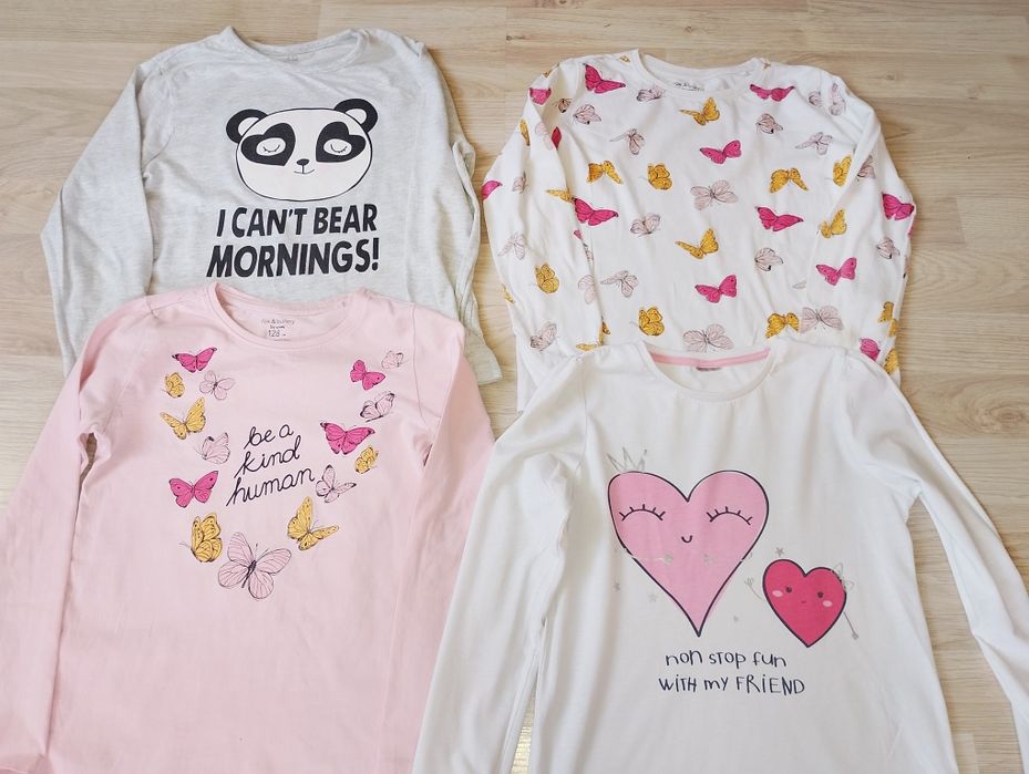 Bluzki z długim rękawem dla dziewczynki 128