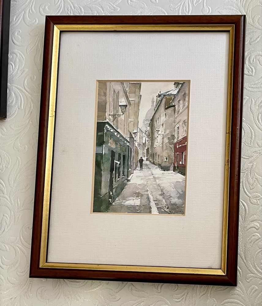 Conjunto de postais emoldurados de Paris