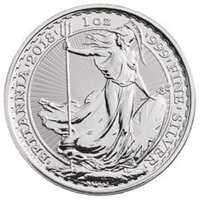 Серебряная монета Британника 2018, BRITANNIA, 2 фунта - оригинал!