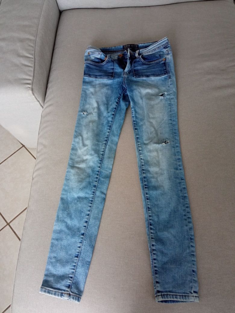 Spodnie jeansowe rurki zara