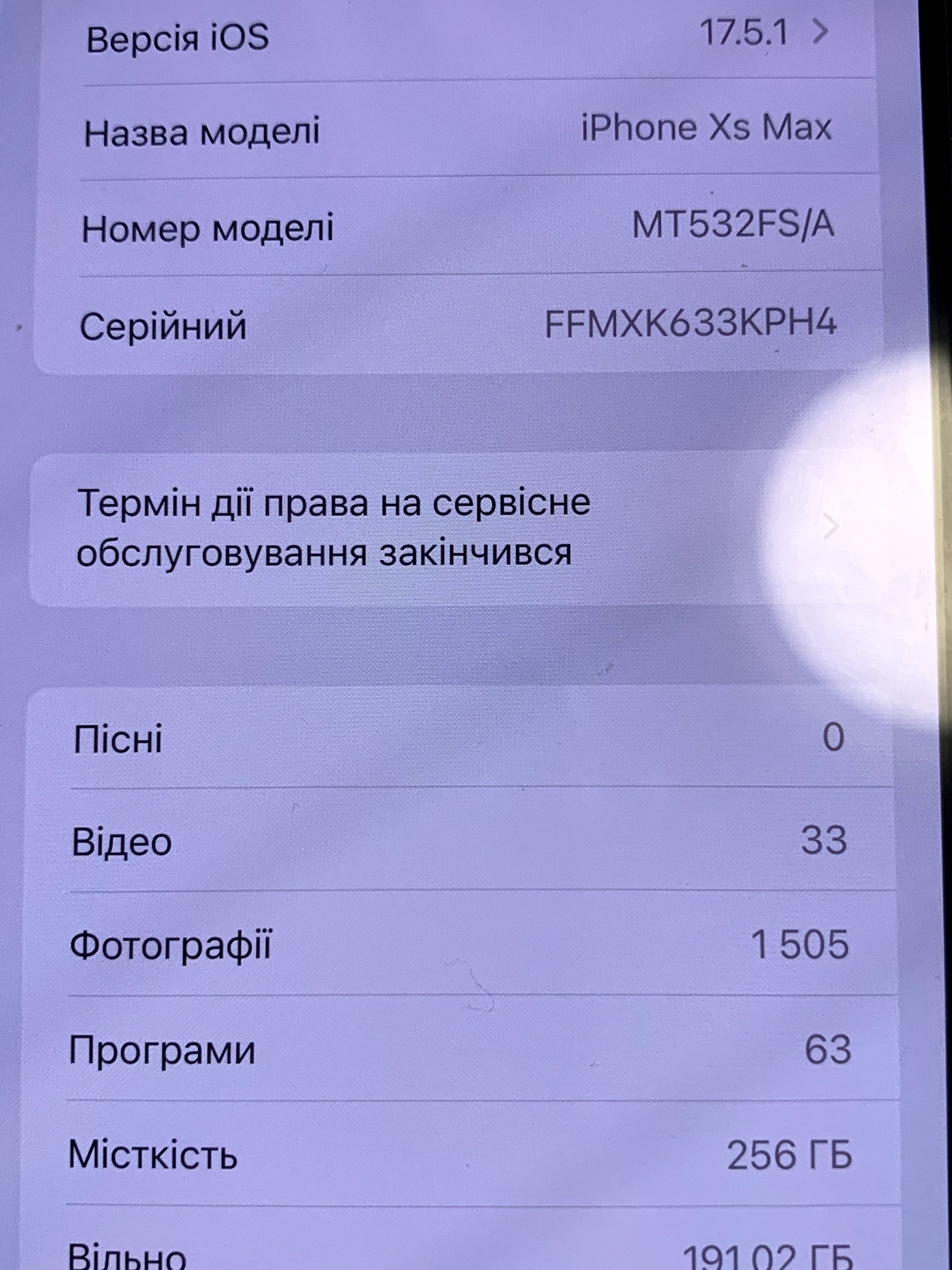 iPhone XS Max 256 gb