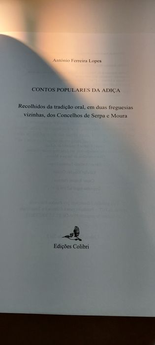 Contos Populares da Adiça - António Ferreira Lopes