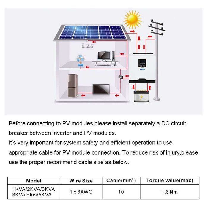 * 2.4kW 50A * Inversor/Controlador * SOLAR * HÍBRIDO * 24V *