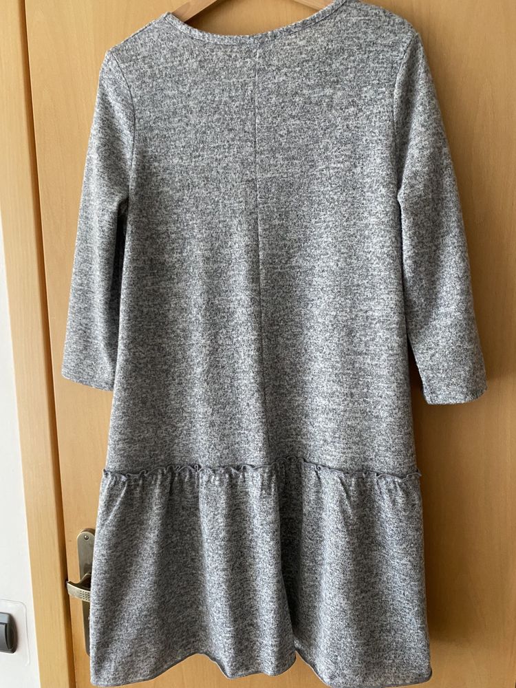 ORSAY sukienka 42 szara bdb stan falbana