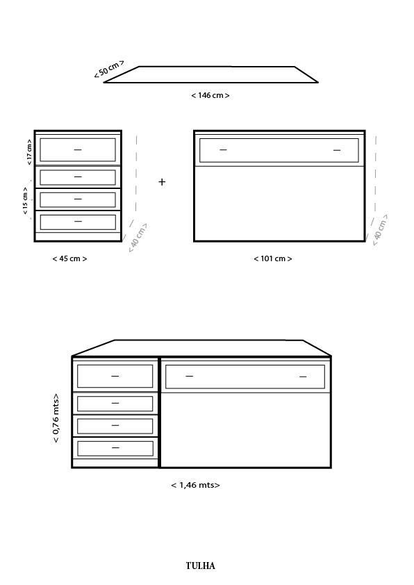 Mobiliário Quarto/studio completo (cama, secretária, guarda-roupa)
