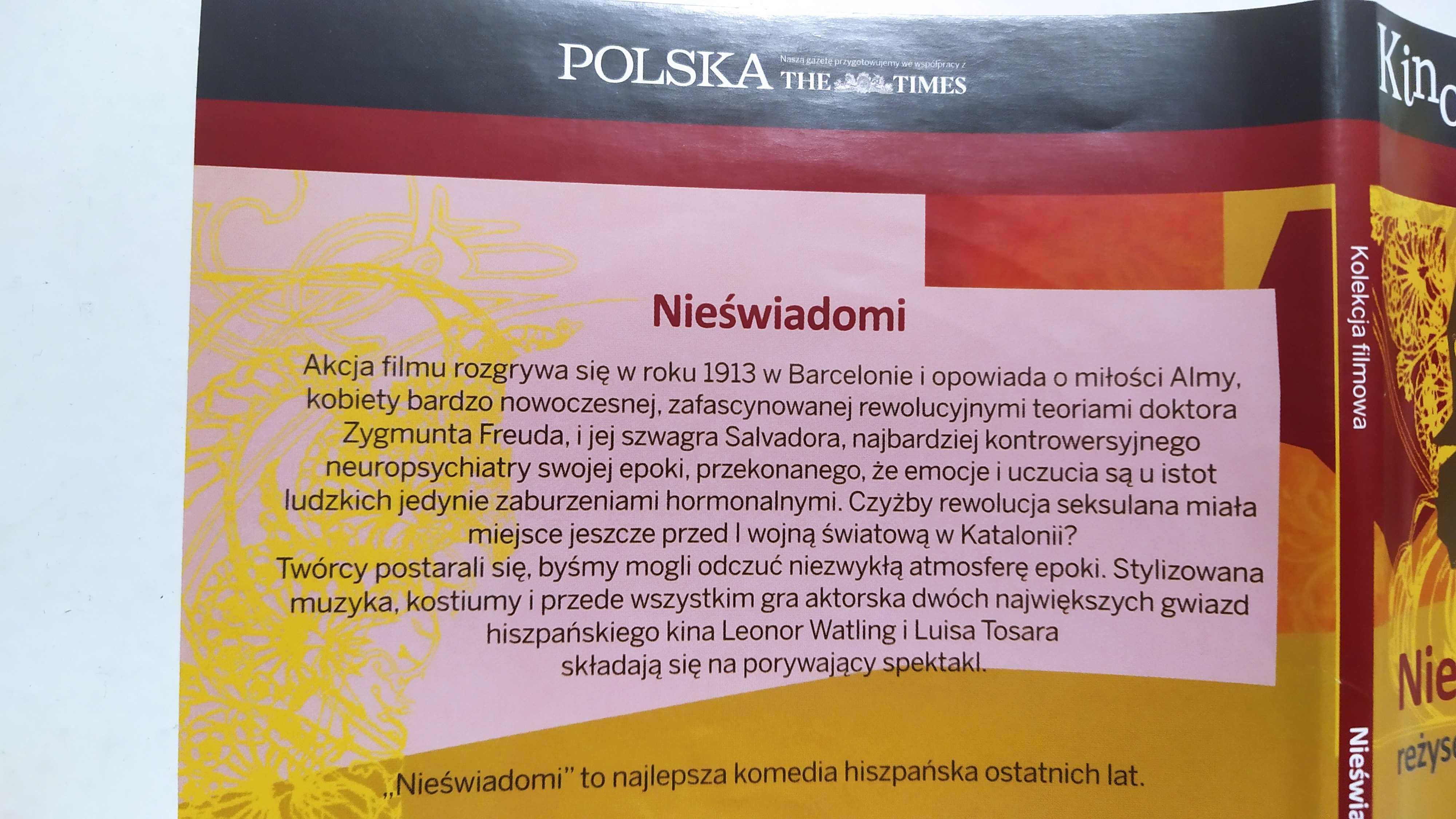 Kino Latino 2 Nieświadomi Kolekcja filmowa Polska Times DVD slim