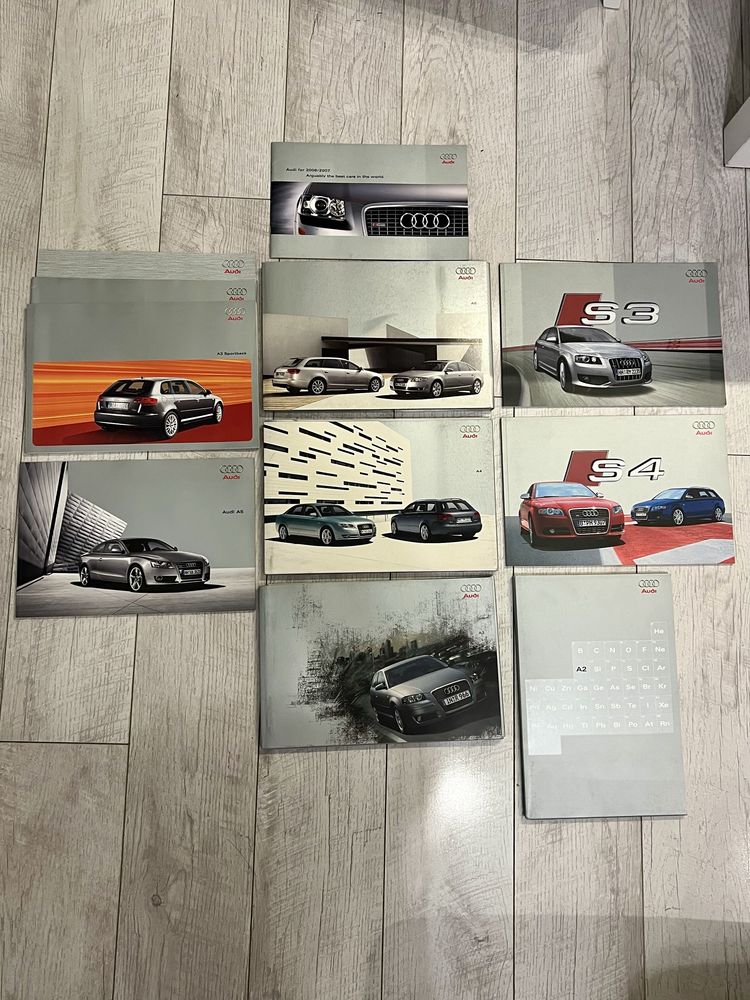 Foldery katalogi Audi A2 A3 S3 S4 A4 A6 C6 b7 S4 dla fana marki