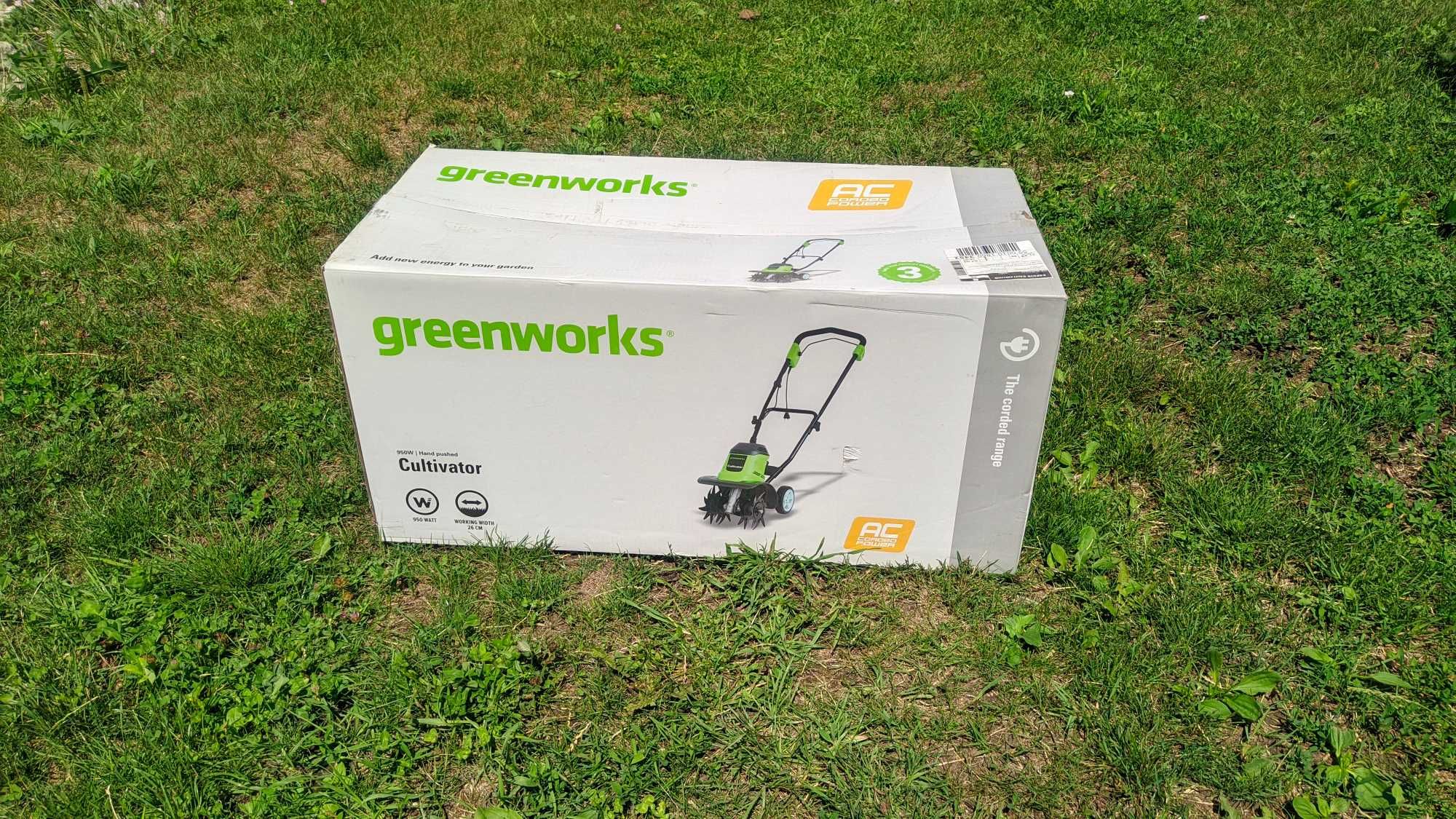 Культиватор електричний Greenworks GTL9526, мотоблок электрический