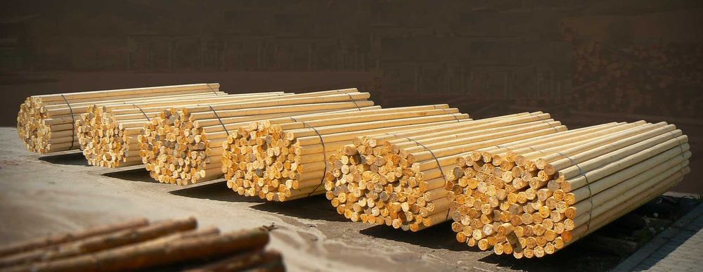 Wałki Paliki Drągi Palisada Drewniana Słupki Kołki Tyczki Podpory