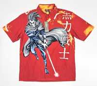 Koszula Męska Krótki Rękaw Samuraj Anime Richard Chang Vintage 38/M