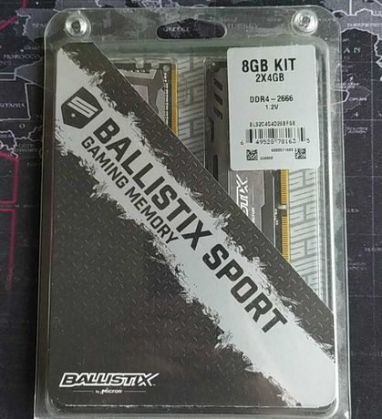 Pamięć RAM Ballistix Sport LT, DDR4, 8 GB, 2666MHz, CL16