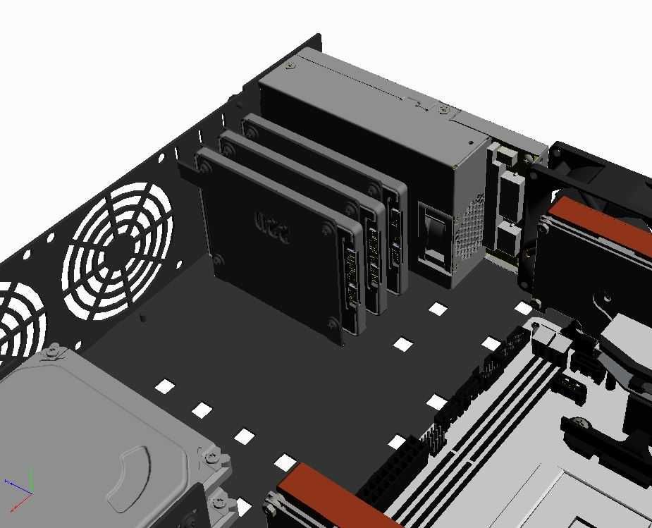 Obudowa RACK do szafy 19 cali R-CASE 2 PRO / Serwer 2x mATX, 2 x FLEX