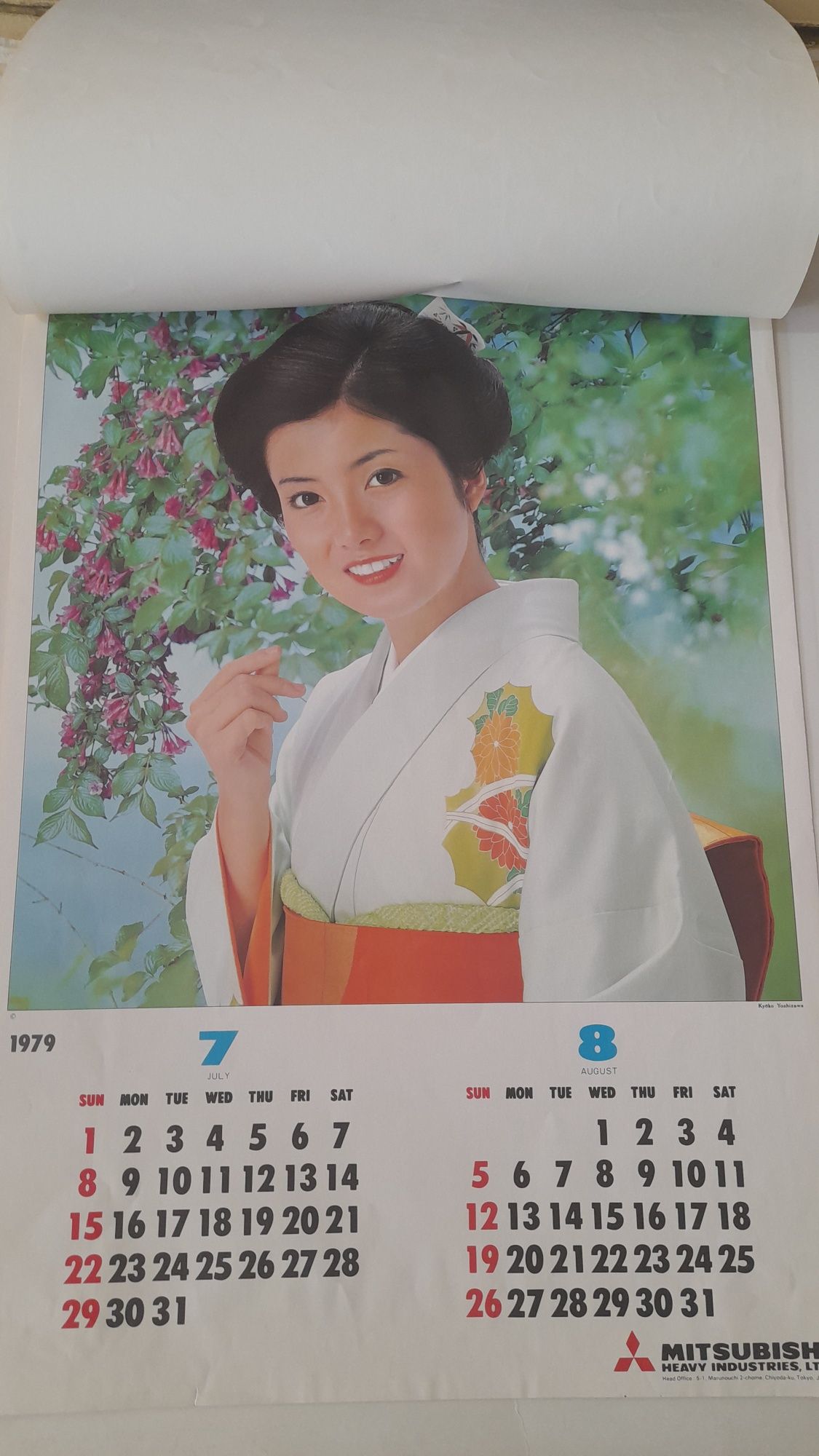 Calendário Paredede Mitsubishi 1979