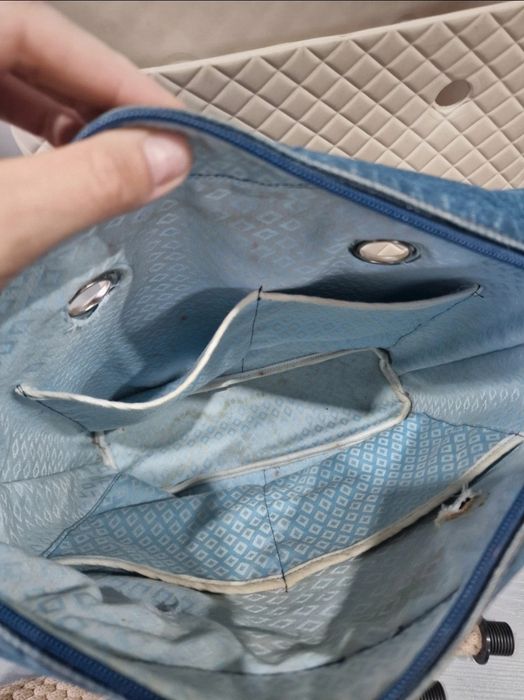 Torebka o bag mini hummus pikowana 2 organizery liny